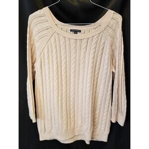 American Eagle Outfitters Pink Cable Knit Sweater Size L